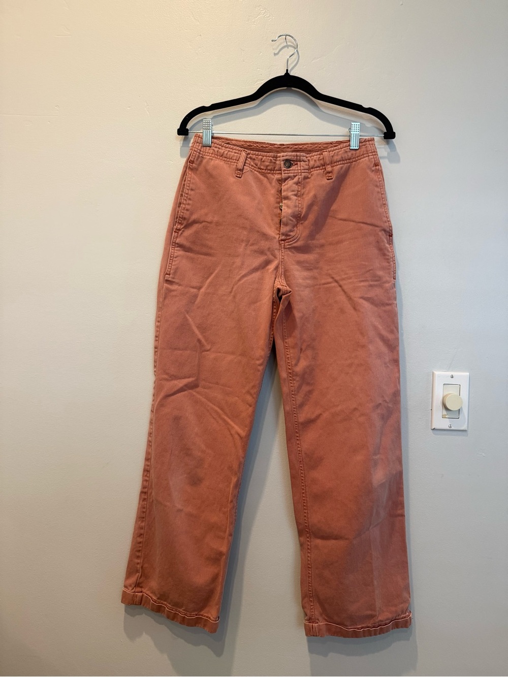 Vintage Free People Straight-Leg Jeans in Rust